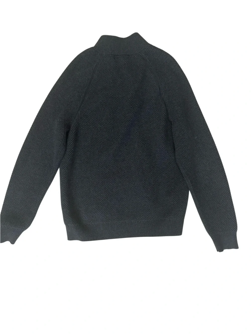 Banana Republic Supima Cotton Men's Full-Zip Charcoal Knit Sweater Jacket. Lg
